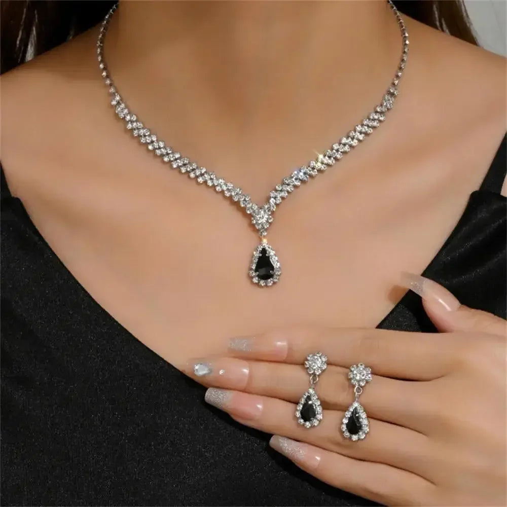 Elegant Rhinestone Jewelry Set