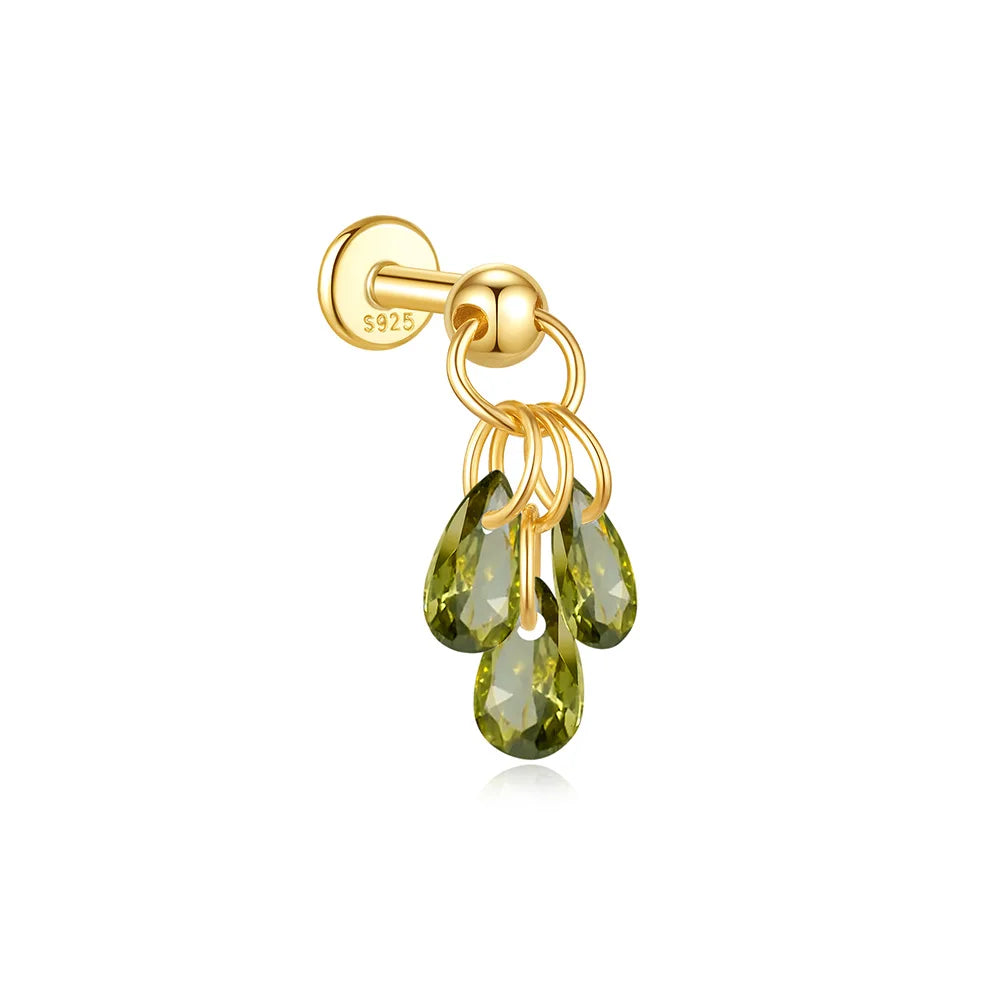 Geometric Pearl Zircon Studs