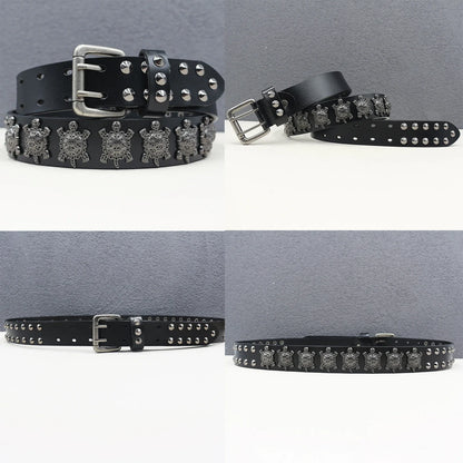 Heavy duty leather belt