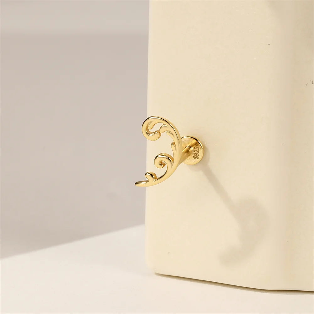Gold Zircon Stud Earrings
