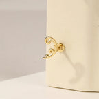 Gold Zircon Stud Earrings