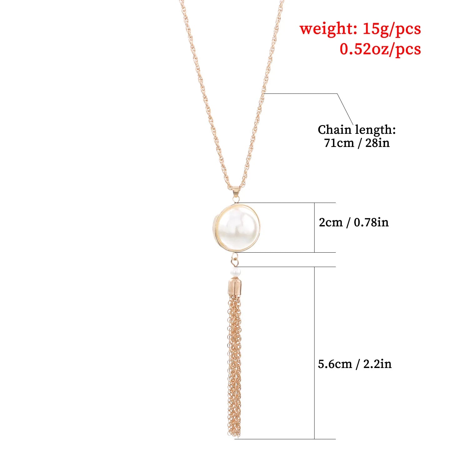 Vintage Pearl Tassel Necklace