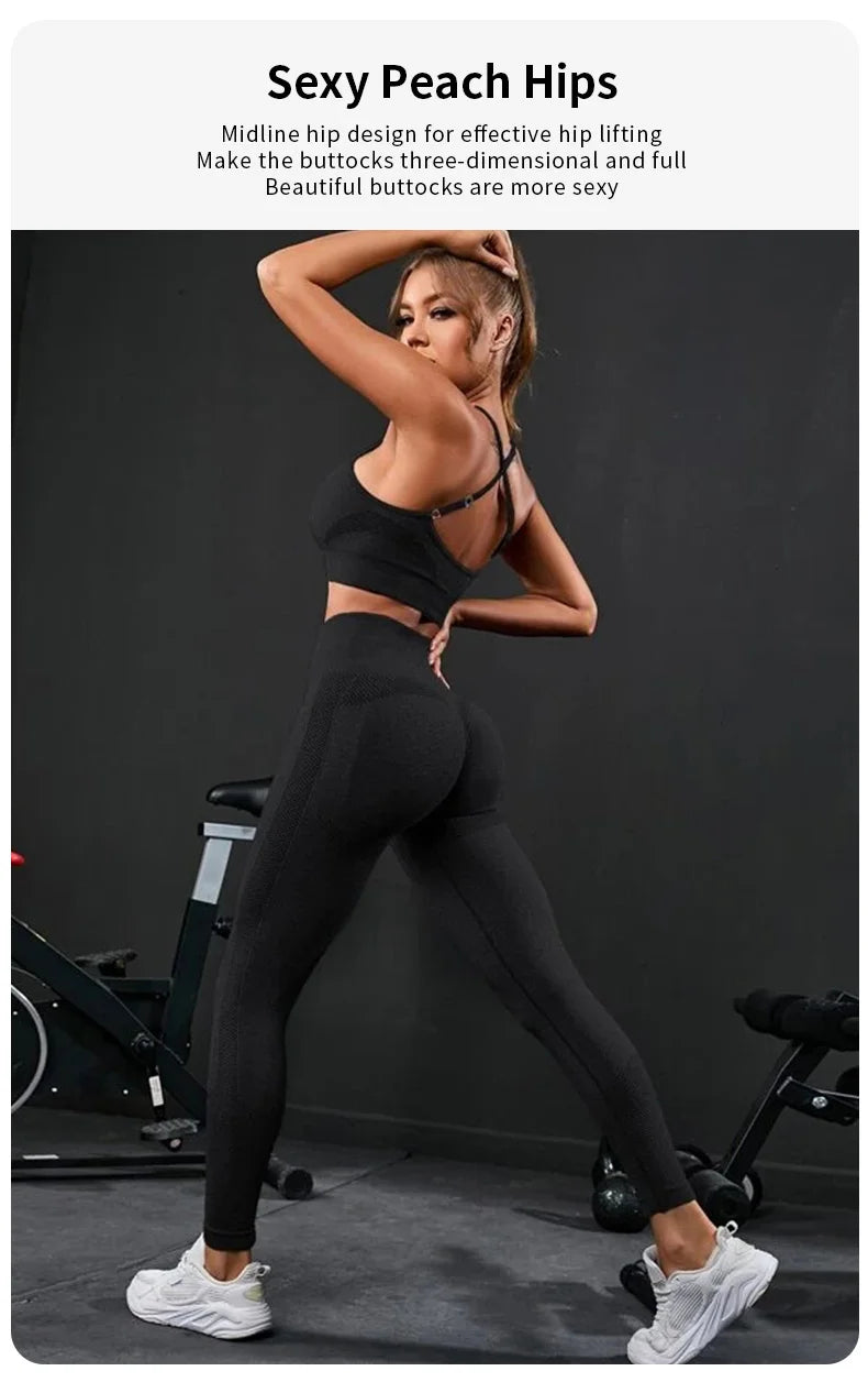 Nylon Geometric Print Sleeveless Two-Piece Yoga Set