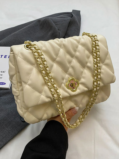 Diamond Pattern Shoulder Bag