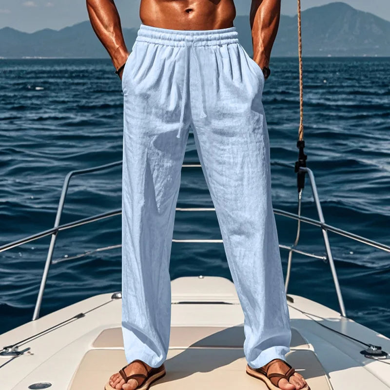Beach Straight Linen Pants