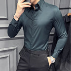 Solid Casual Slim Shirt