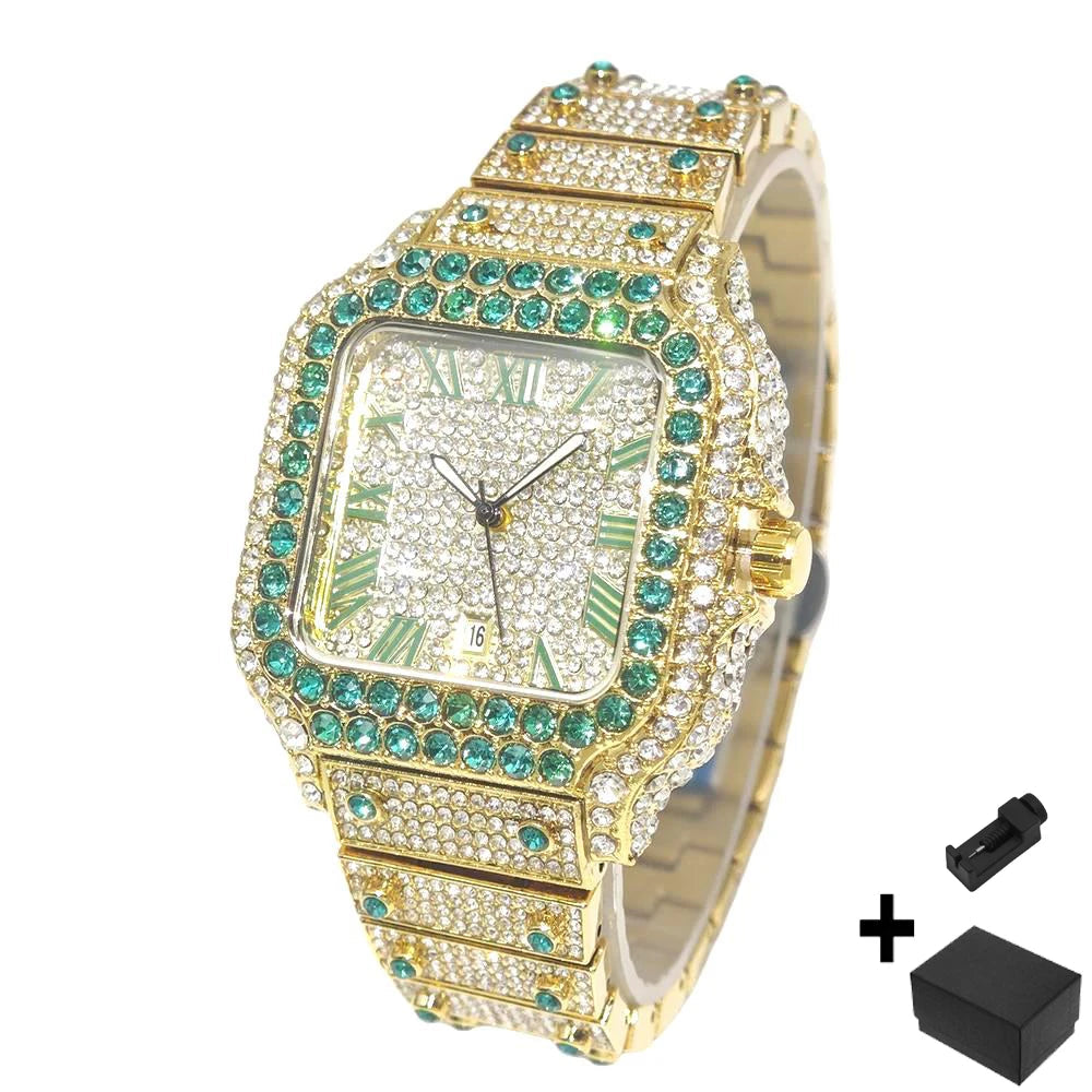 UNIGUET Hip-Hop Diamond Quartz Watch