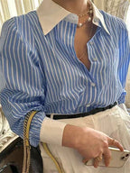 Striped Single-Breasted Shirt
