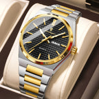 POEDAGAR Silver Steel Quartz Watch