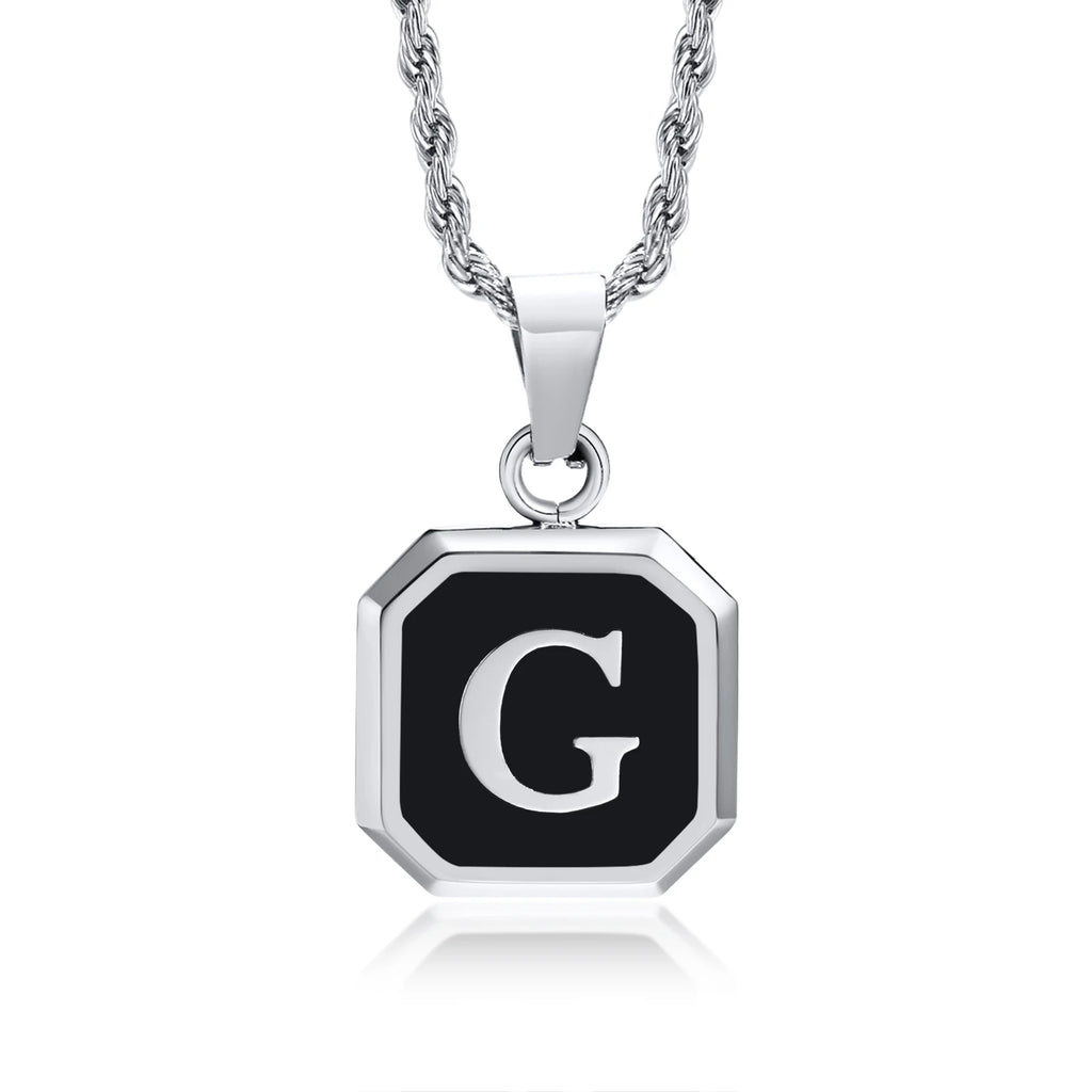 Initials Letter Pendant Necklace