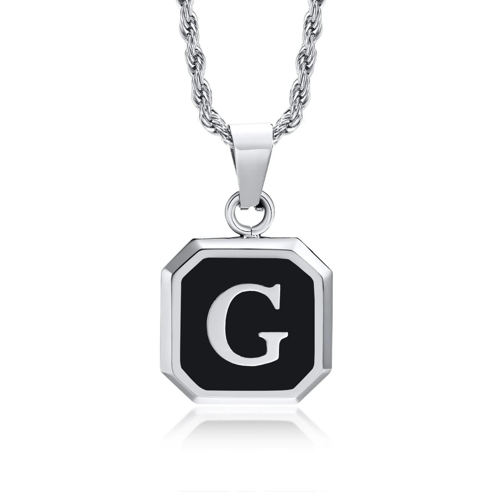 Initials Letter Pendant Necklace