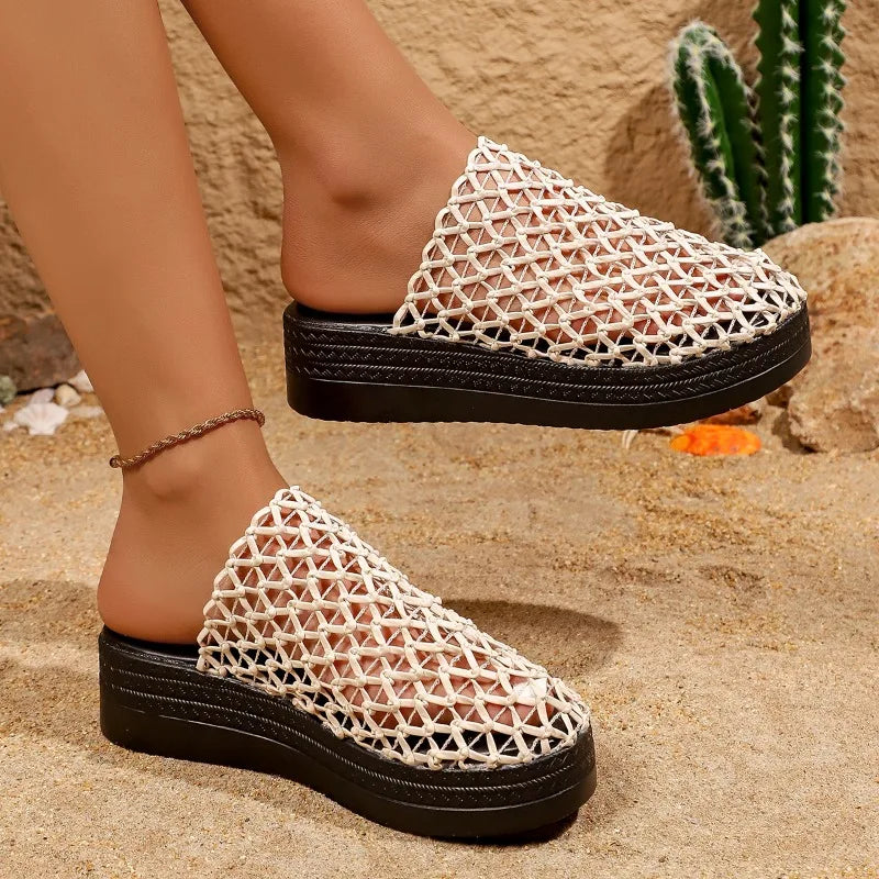 Mid Heel Summer Slides