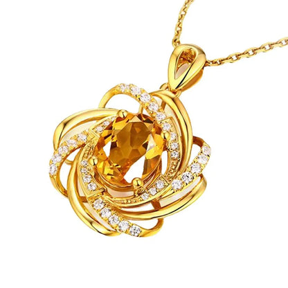 Zircon Flower Necklace