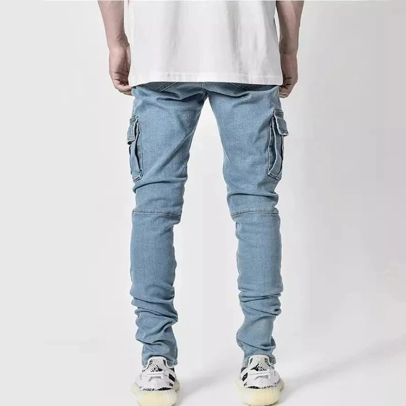 Elastic Cargo Denim Joggaer Jeans