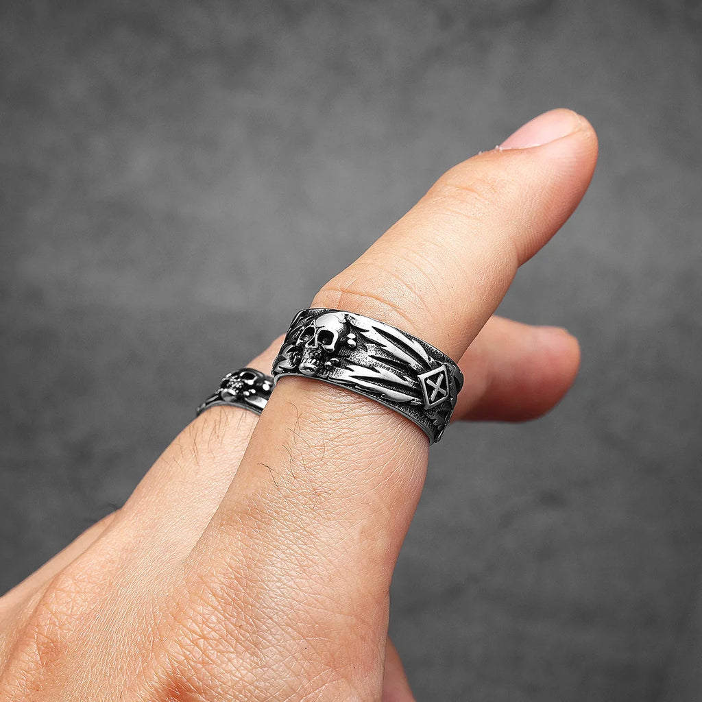 Gothic Skull Eagle Ring