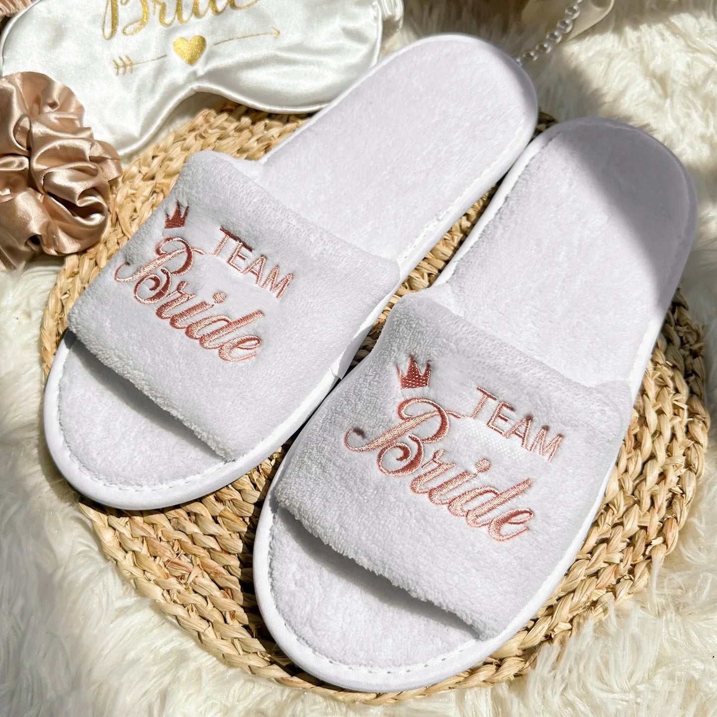 Bride Bridesmaid Wedding Slippers