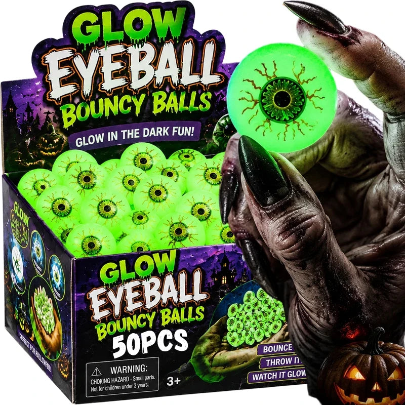 Glow-in-the-Dark Eyeball Bouncy Balls