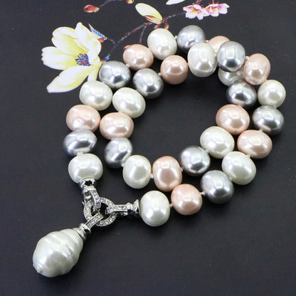 Marine Shell Pearl Necklace Women