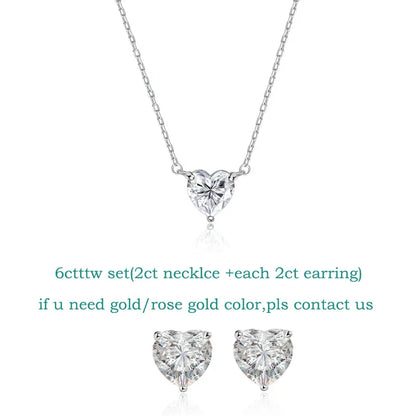 Heart Cut Moissanite Necklace
