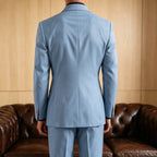 Linen Peak-Lapel One-Button Suit Set