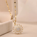Women’s Rotating Sunflower Pendant