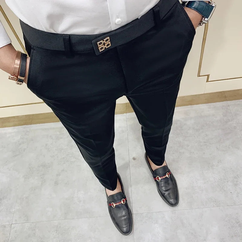 Slim Fit England-Style Suit Trousers