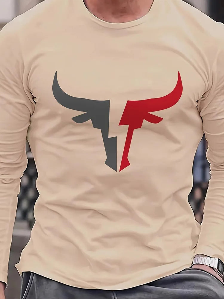 3D Print Casual Long Sleeve Tee