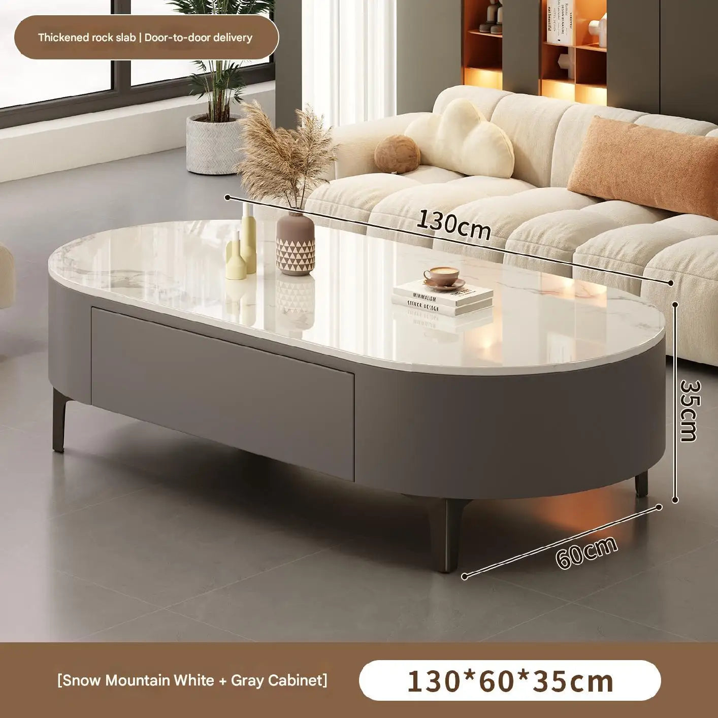 Modern Oval Coffee Table