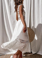 White Lace Cotton Sundress