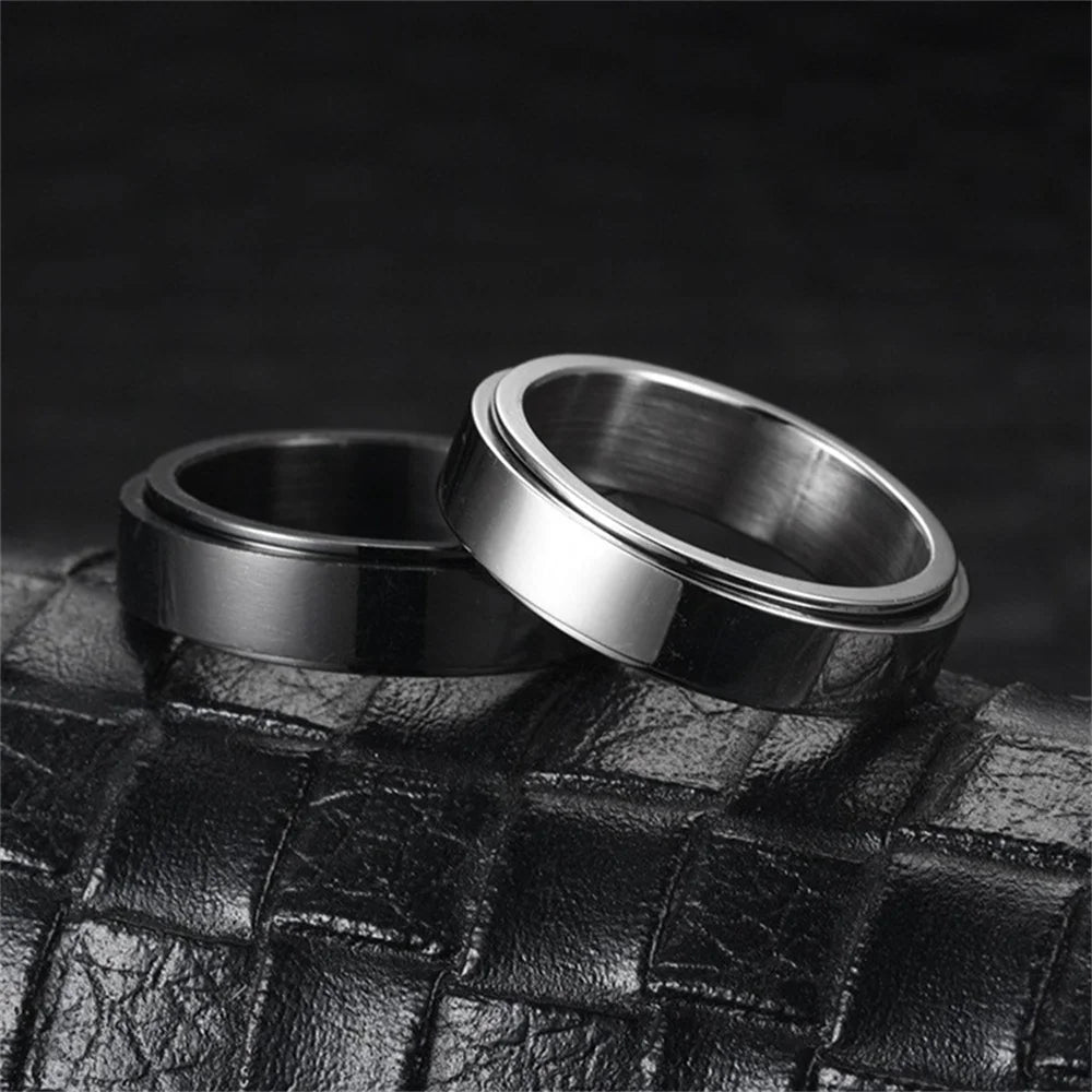 Black Titanium Spinner Ring