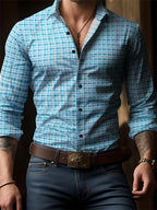 V-Neck Print Casual Shirt