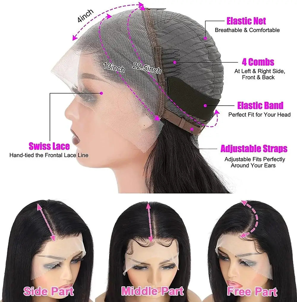 Bone Straight Bob Wig