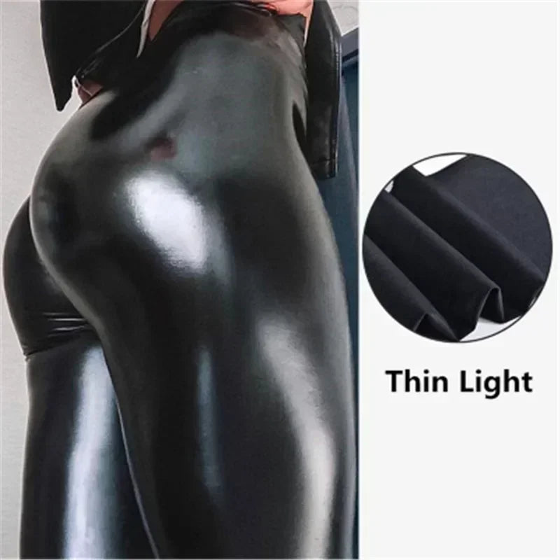 High Waist Faux Leather Leggings