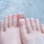 Full-Cover Nude Toe Nails