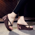 Women Cross Wedge Slippers