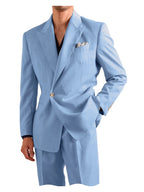 Linen Peak-Lapel One-Button Suit Set