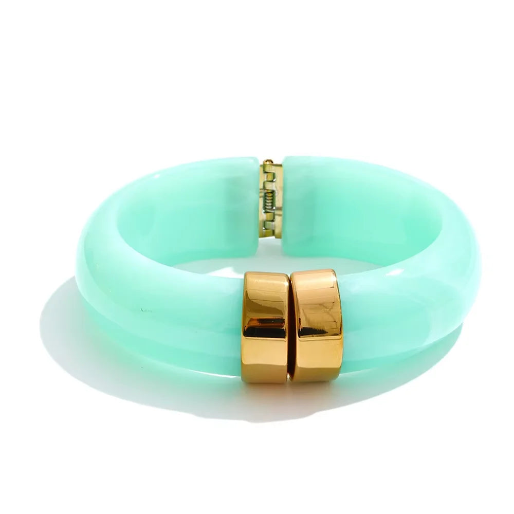 Acrylic Gold Bangle Set