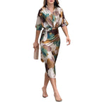 Summer V-Neck Slit Dress