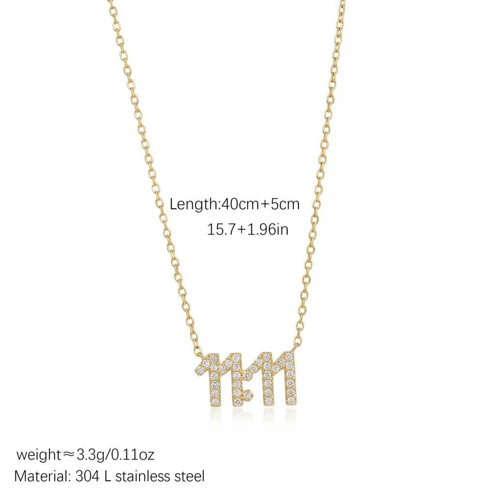 Zircon Geometric Pendant Necklace