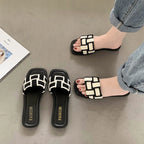 Roman Square Slippers