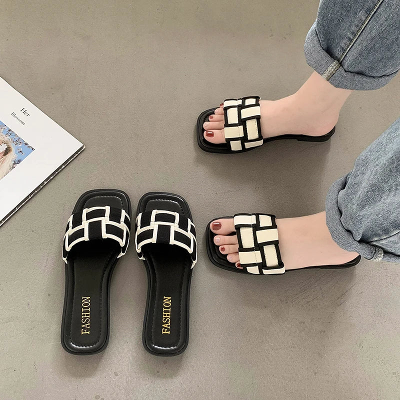 Roman Square Slippers