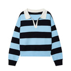 Striped Polo Sweater