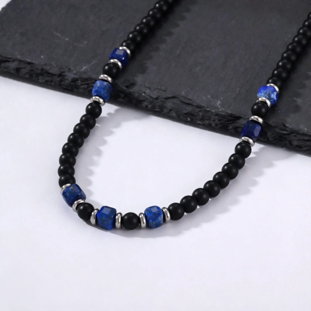 Mprainbow Agate Lapis Necklace