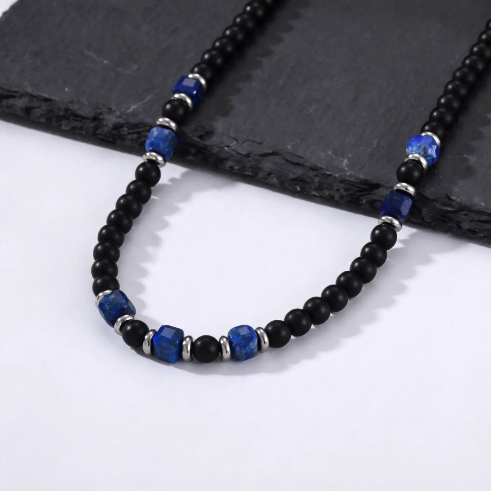 Mprainbow Agate Lapis Necklace