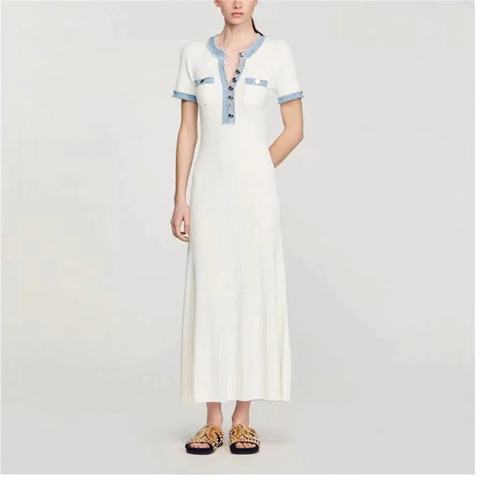 Elegant Knit Maxi Dress