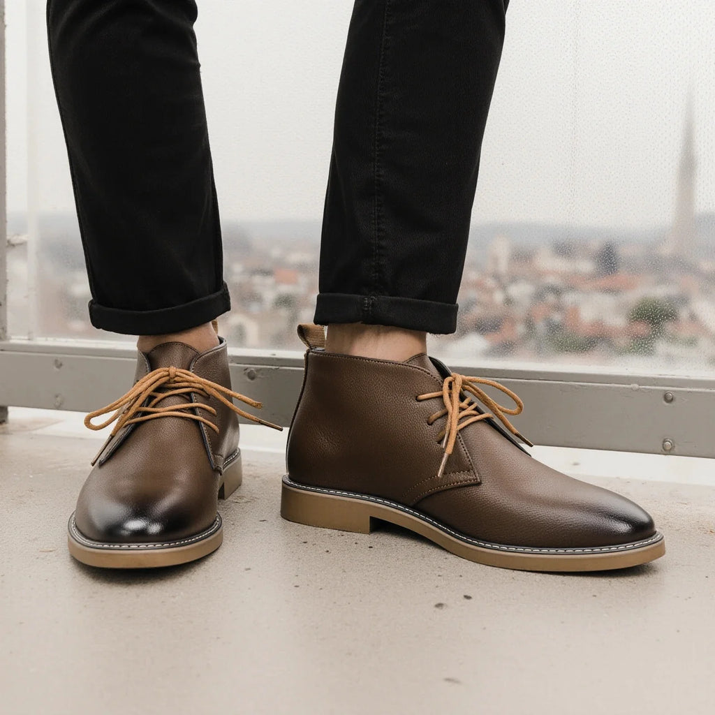 Simple PU Desert Boots