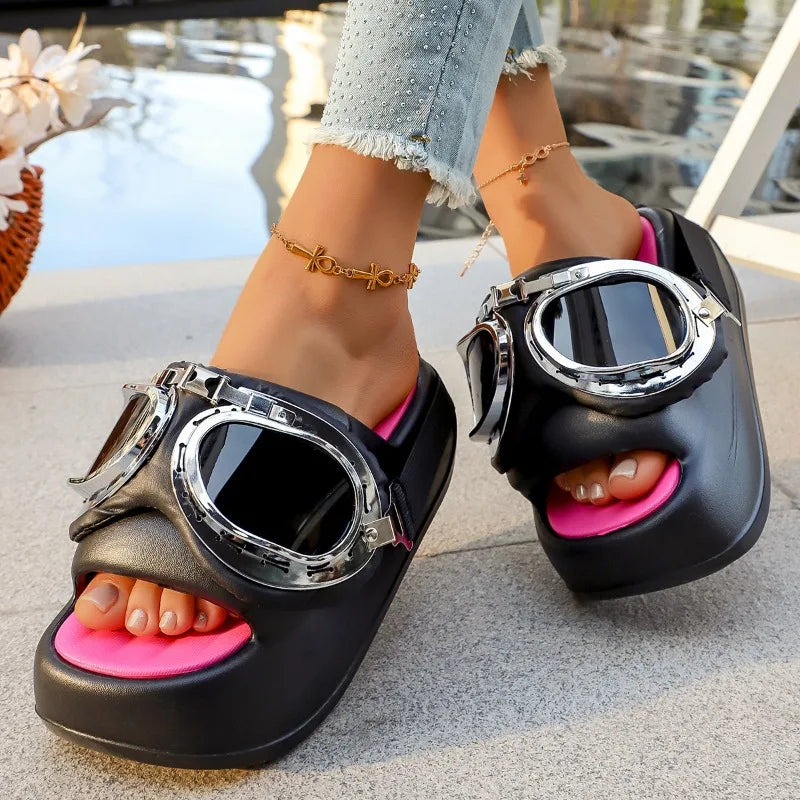 Women Thin Heel Summer Slippers
