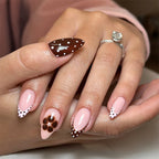 Blue Press Nails Polka Dot
