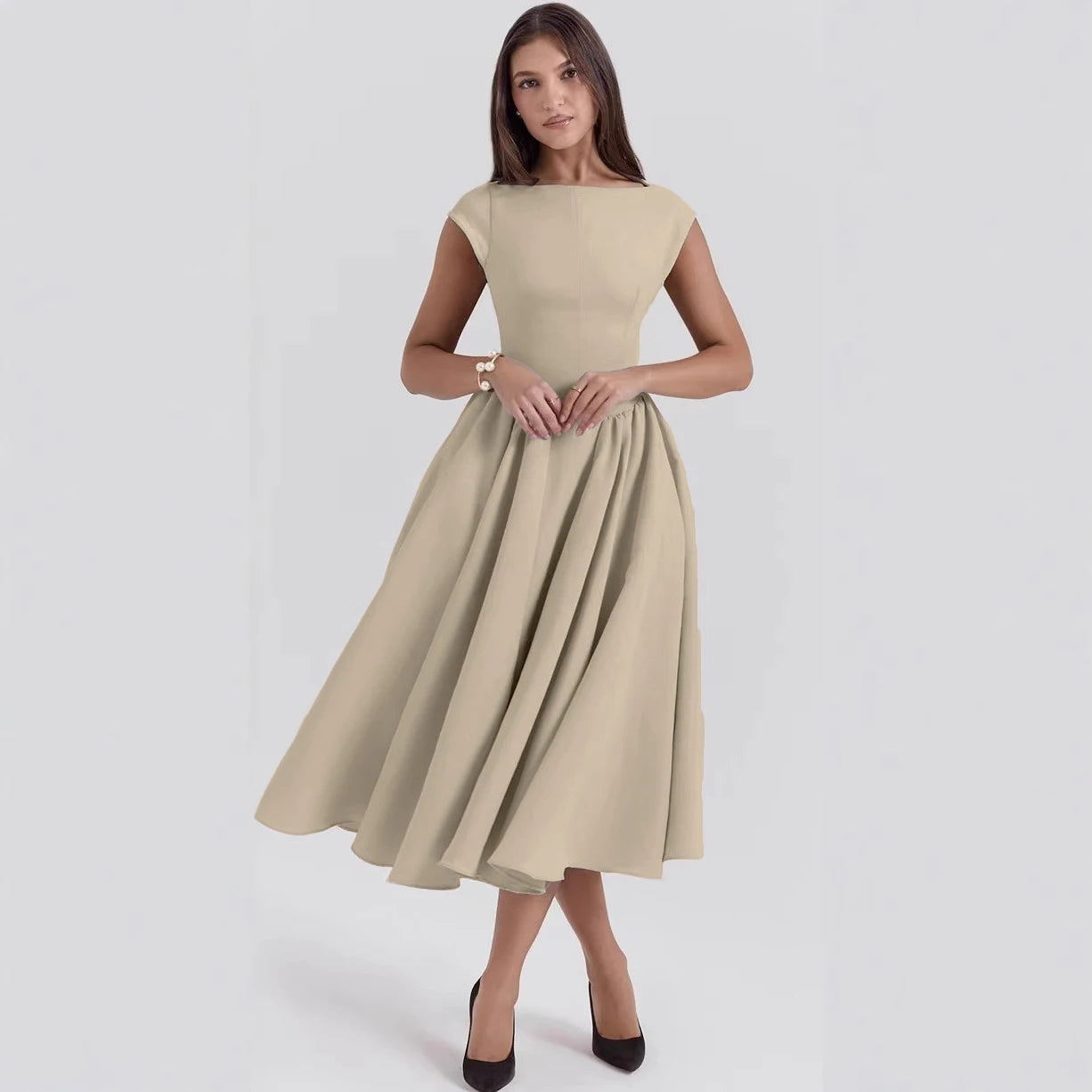 French Style Pleated Dress