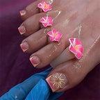 French False Toe Nails Heart